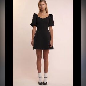 English Factory Puff Sleeve Mini Dress